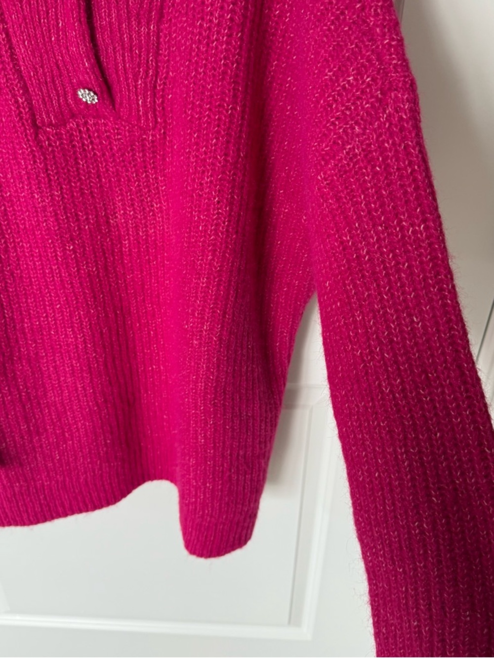 Express Embellished Quarter Snap Sweater NWT Size Extra Large - Picture 3 of 5